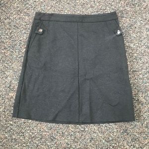 Gray A-line skirt
